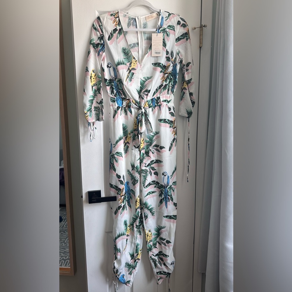 Tropical Print Jumpsuit